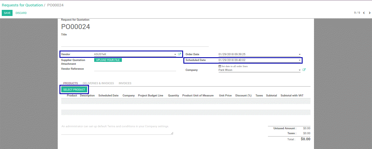 Odoo text and image block