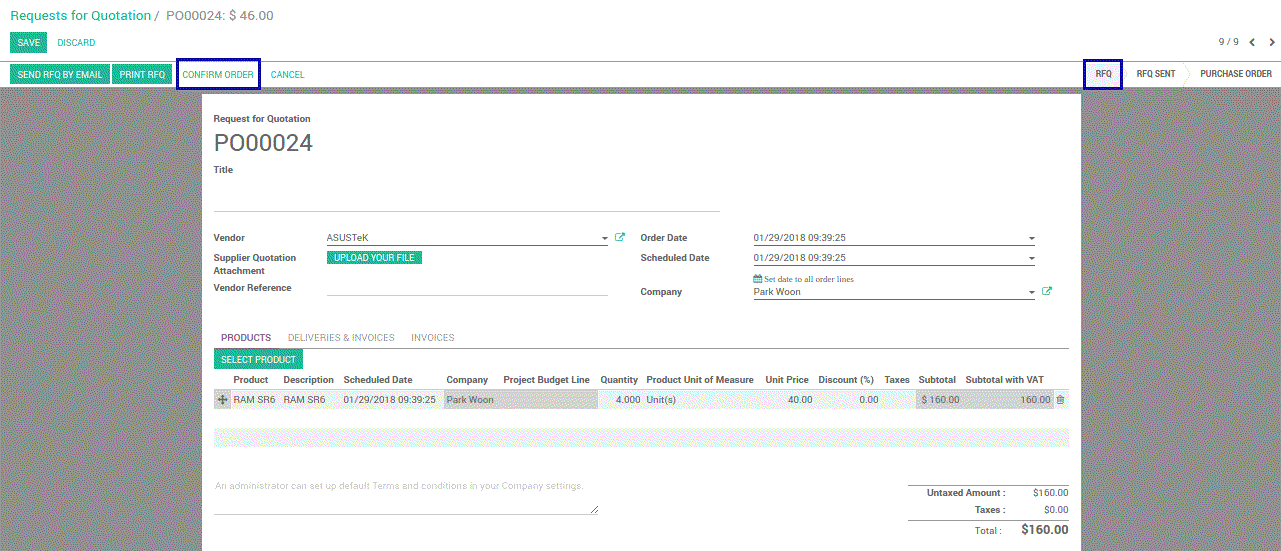 Odoo text and image block
