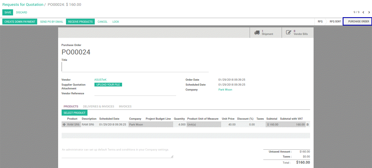 Odoo text and image block