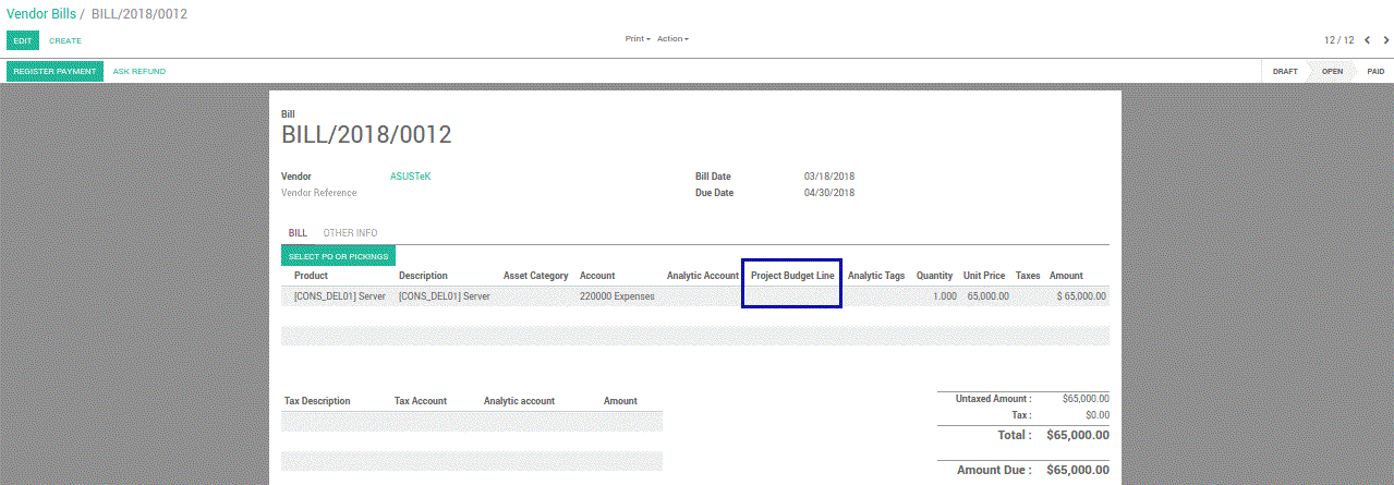 Odoo text and image block